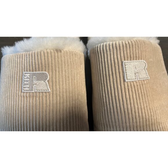 KITH X RUSSELL ATHLETIC CORDUROY SHERPA SLIPPER SLIDES - Picture 4 of 7